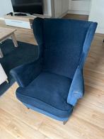 Blauwe Ikea Strandmon fauteuil - Klassieker!, Ophalen of Verzenden, Gebruikt, Stof, 75 tot 100 cm