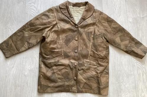 Bruin leren jas Maat XL, Ophalen of Verzenden, Gedragen, Maat 56/58 (XL), Bruin