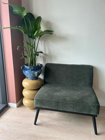 Groene Stoffen Stoel - Zo Goed Als Nieuw beschikbaar voor biedingen