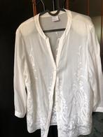 Romantische geborduurde blouse, Ophalen of Verzenden, Zo goed als nieuw, Maat 42/44 (L), Wit