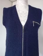 Blauw Lang Gilet met Rits, Kleding | Dames, Ophalen of Verzenden, Zo goed als nieuw, Maat 36 (S), Blauw