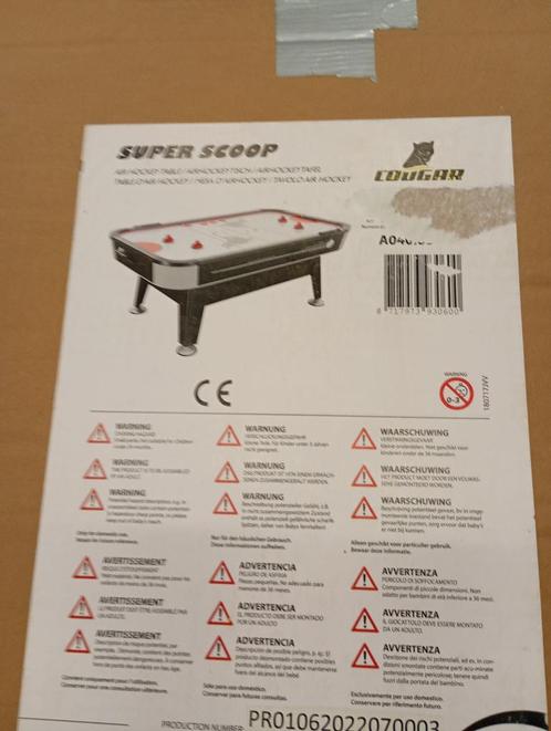 Cougar Super Scoop Airhockeytafel, Sport en Fitness, Biljarten en Poolen, Nieuw, Overige typen, Ophalen