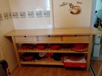 Houten Keukeneiland met Opbergruimte, Huis en Inrichting, Keuken | Keukenelementen, Ophalen, Overige kleuren, 150 tot 200 cm, Zo goed als nieuw