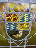 Glas in lood paneel met wapen van Goes, Doe-het-zelf en Verbouw, Glas en Ramen, Ophalen, Glas in lood, Minder dan 80 cm