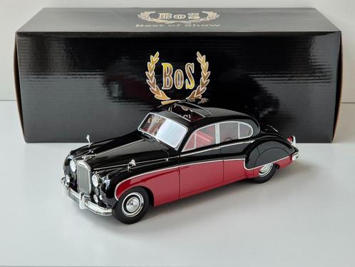 1:18 BoS-models Jaguar MKVIII Saloon RHD 1957 Zwart/rood, Hobby en Vrije tijd, Modelauto's | 1:18, Zo goed als nieuw, Auto, Overige merken