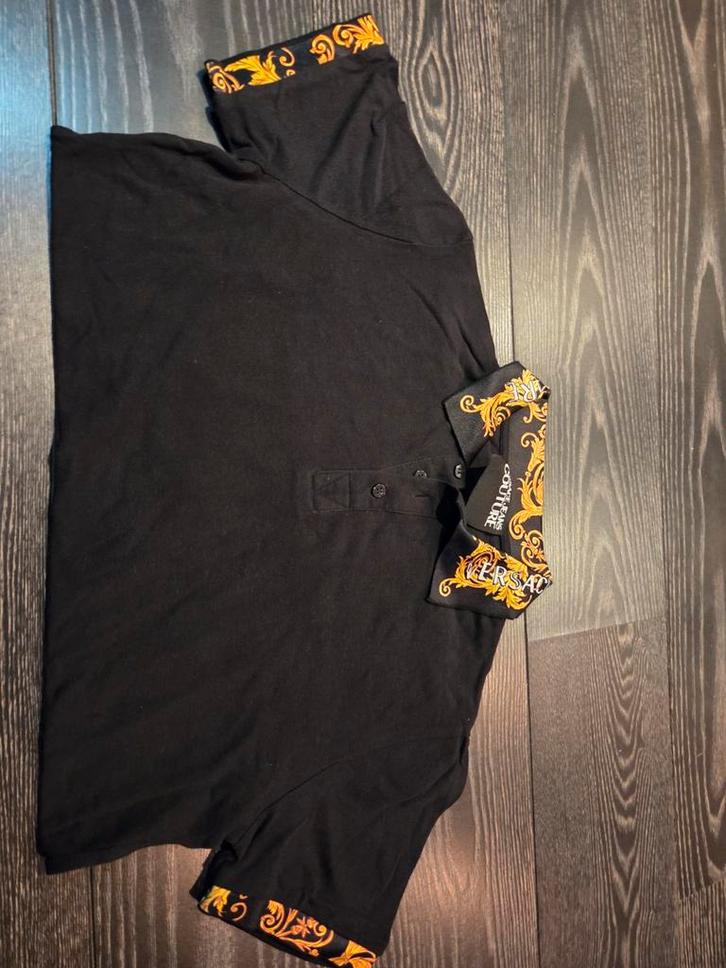 Versace Polo, Kleding | Heren, T-shirts, Zo goed als nieuw, Maat 48/50 (M), Zwart, Ophalen of Verzenden