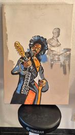 Jimi Hendrix schilderij fender gitaar pop-art, Antiek en Kunst, Ophalen