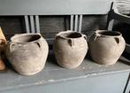 Stoere grijze potten met 4 oren, Ophalen, Steen, Gebruikt, Overige kleuren