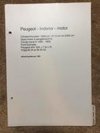 Handleiding, Peugeot, Indenor motor, Ophalen of Verzenden