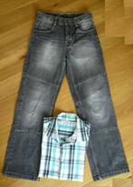 Here & There jeans mt 152 + overhemd korte mouw mt 146/152, Ophalen of Verzenden, Gebruikt, Jongen, Broek