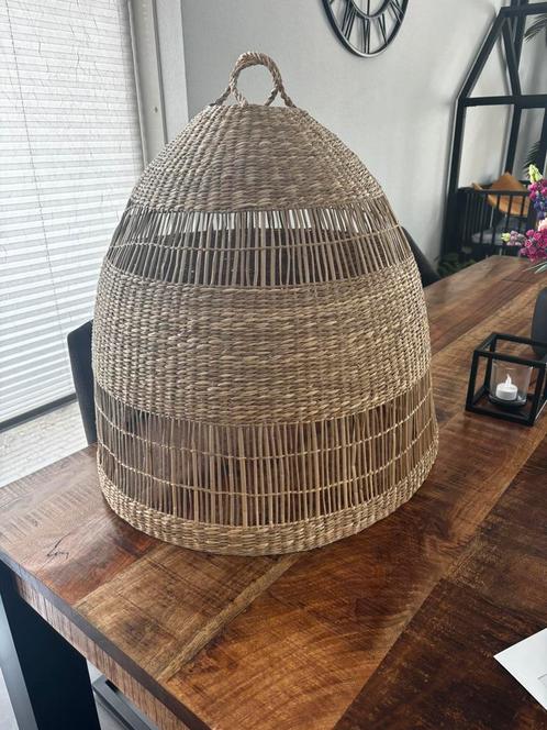 TORARED Ikea zeegras lamp 55cm, Huis en Inrichting, Lampen | Lampenkappen, Zo goed als nieuw, 50 cm of meer, Rond, Beige, Bruin