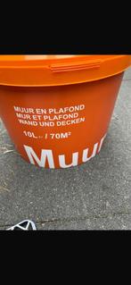 Nieuwe Muurverf Wit 10L, Doe-het-zelf en Verbouw, Verf, Beits en Lak, 5 tot 10 liter, Nieuw, Oranje, Ophalen of Verzenden