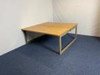 2 x Bench bureau Ahrend, bamboe, 200 x 190 cm., Huis en Inrichting, Bureaus, Ophalen, In hoogte verstelbaar, Gebruikt, Bureau