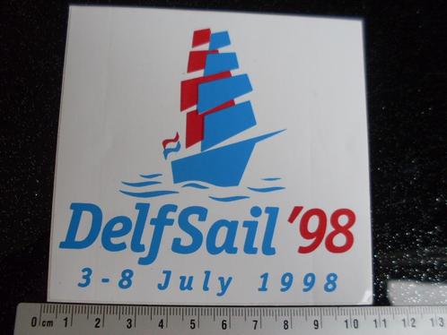sticker DelfSail '98 logo zeilschip delfzijl, Verzamelen, Stickers, Zo goed als nieuw, Bedrijf of Vereniging, Verzenden