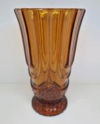 Walther & Söhne Art Deco amberkleurig Luxor vaas, 1930, Antiek en Kunst, Antiek | Glas en Kristal, Ophalen of Verzenden