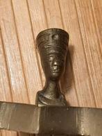 Antiek Art Deco koper / brons Egyptische Revival - Nefertiti, Antiek en Kunst, Kunst | Beelden en Houtsnijwerken, Ophalen