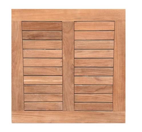 Partij teakhouten horeca tafelbladen 70x70 cm, Antiek en Kunst, Antiek | Meubels | Tafels, Ophalen of Verzenden