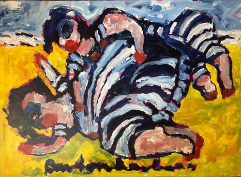 Anton Heyboer " de Baddames", Antiek en Kunst, Kunst | Schilderijen | Modern, Ophalen