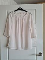 Te koop dames blouse met driekwart mouw, merk Esprit, maat 4, Maat 38/40 (M), Wit, Ophalen of Verzenden, Zo goed als nieuw