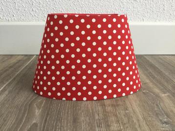 Rode Lampenkap stippen 25x16x16cm