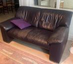 2 leren banken, Huis en Inrichting, Banken | Bankstellen, Ophalen, Gebruikt, 75 tot 100 cm