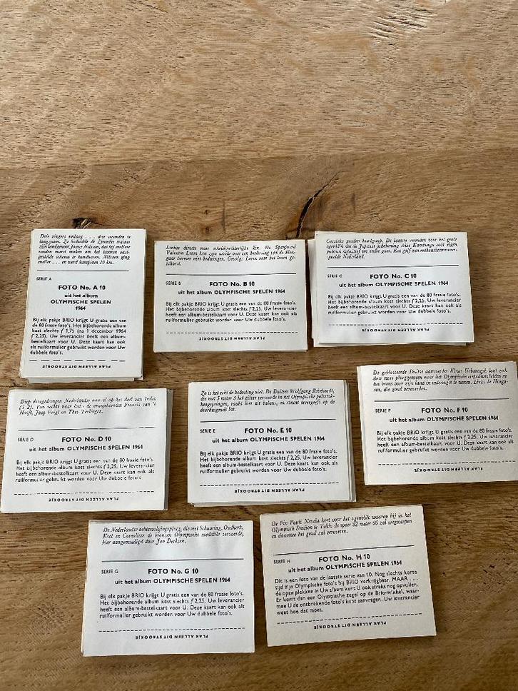 Olympische Spelen 1964 Brio plaatjes, Verzamelen, Overige Verzamelen, Zo goed als nieuw, Ophalen of Verzenden
