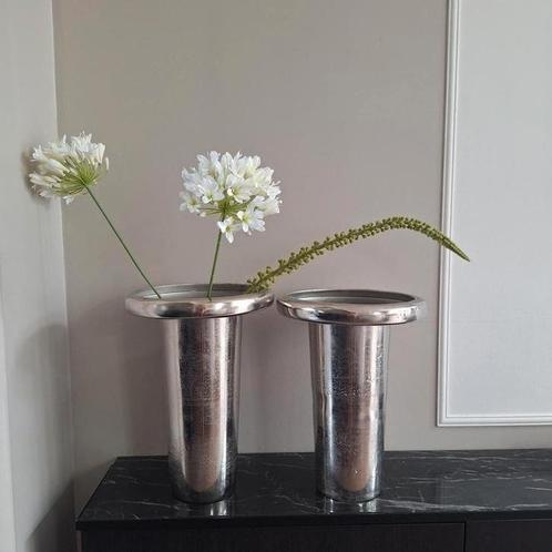 Raw nikkel plated vazen zilver van diga Colmore, Huis en Inrichting, Woonaccessoires | Vazen, Nieuw, Overige kleuren, Minder dan 50 cm