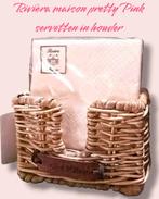 Rivièra maison pretty pink hart servetten & RM holder, Ophalen of Verzenden
