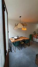 Velvet velours groene eetkamerstoelen, Huis en Inrichting, Stoelen, Ophalen, Gebruikt, Overige kleuren, Metaal