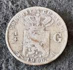 Curacao 25 cent 1900 B verticale cedille, Ophalen of Verzenden, Zuid-Amerika, Losse munt, Zilver