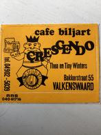 Sticker Cafe Biljart Crescendo Valkenswaard, Verzenden, Zo goed als nieuw