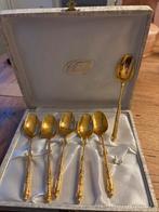 Chambly Vergulde Lepels Set in doos 6 st., Antiek en Kunst, Antiek | Bestek, Ophalen of Verzenden