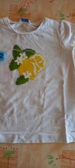 wit T-shirt met pailletten 'citroen' mayoral maat 122, Meisje, Ophalen of Verzenden, Zo goed als nieuw, Shirt of Longsleeve