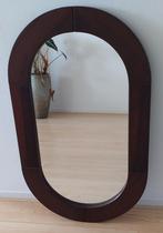Spiegel met houten rand (vintage IKEA), Ophalen, Ovaal, Minder dan 100 cm