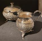 Douwe Egberts Verzilverde Suikerpot en Melkkan 1960, Ophalen of Verzenden, Zilver