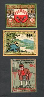 Noodgeld - Vlotho 10 - 25  en 50 Pfennig 1921 - UNC, Setje, Duitsland, Ophalen of Verzenden