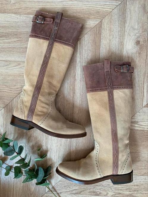 Sancho hoge cowboylaarzen 40 western boots laarzen, Kleding | Dames, Schoenen, Zo goed als nieuw, Hoge laarzen, Beige, Ophalen of Verzenden