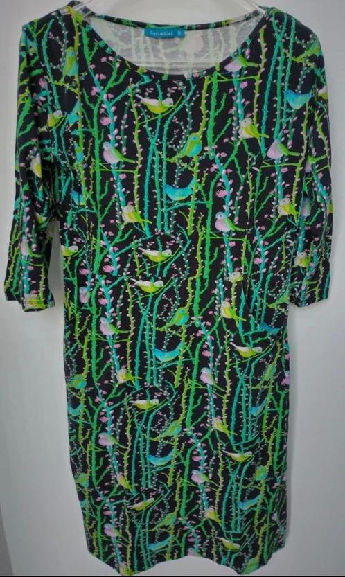 Lien en Giel Valparaiso Birds M, Kleding | Dames, Jurken, Gedragen, Maat 38/40 (M), Zwart, Boven de knie, Ophalen of Verzenden