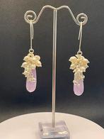 Amethist , zoetwater Parel oorbellen 925 Sterling Zilver, Sieraden, Tassen en Uiterlijk, Edelstenen, Ophalen of Verzenden, Nieuw