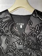 gilet van satijn met Paisley print in zwart&zilver van Zaza, Kleding | Dames, Zaza, Zwart, Nieuw, Ophalen of Verzenden