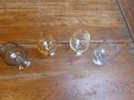 4 vintage borrelglaasjes, licht getint glas, Antiek en Kunst, Ophalen of Verzenden