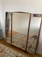 Grote vintage Drieluik spiegel, Ophalen, Zo goed als nieuw, Rechthoekig, Minder dan 100 cm