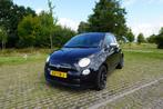 Fiat 500 0.9 85pk Twinair Turbo 11-2012 Zwart, Auto's, Voorwielaandrijving, Euro 5, Zwart, Leder en Stof
