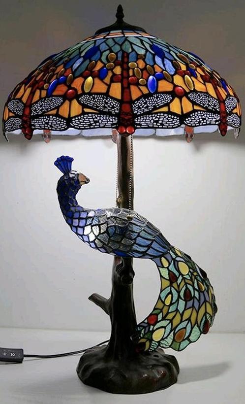glas-in-lood Tiffany tafellamp, Huis en Inrichting, Lampen | Tafellampen, Nieuw, Minder dan 50 cm, Glas, Ophalen