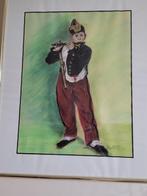 schilderij Pastel op papier, Ophalen of Verzenden