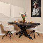 Boomstamtafel boston black 160 cm starfurn, Huis en Inrichting, Tafels | Eettafels, Ophalen of Verzenden, Vijf personen of meer