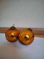 Heksenbal pompoenbal kerstbal goudkleurig, Ophalen of Verzenden