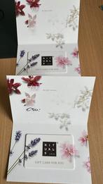 Twee Rituals cadeaubonnen €50,- en €70,-, Eén persoon, Cadeaubon
