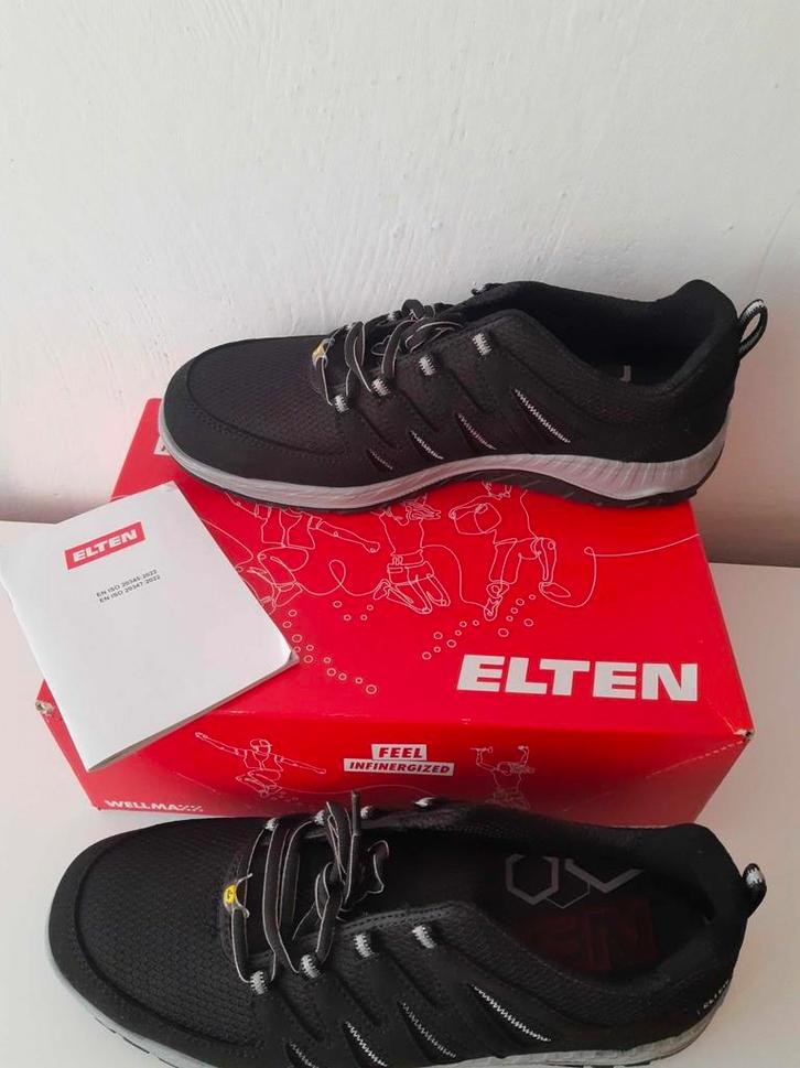 ELTEN werkschoenen met demping, zwart en grijs, maat 42, Kleding | Heren, Schoenen, Nieuw, Werkschoenen, Zwart, Ophalen of Verzenden