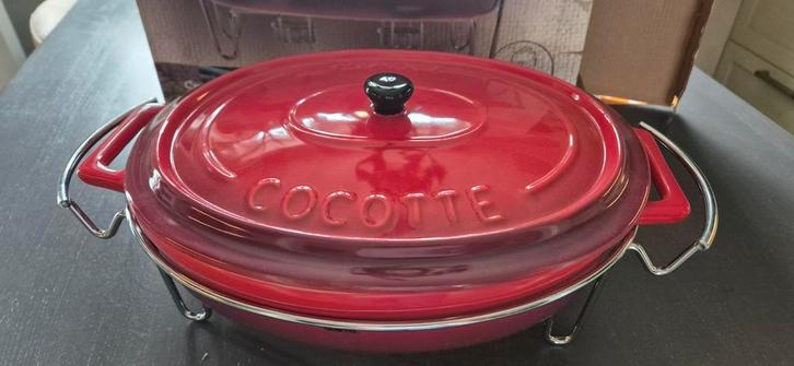 Gusta cocotte Ovenschaal op Rechaud - Nieuw in Doos!, Huis en Inrichting, Keuken | Potten en Pannen, Nieuw, Overige typen, Overige materialen